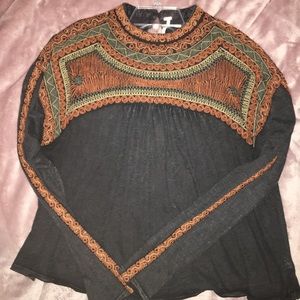 Free people Embroidered Blouse